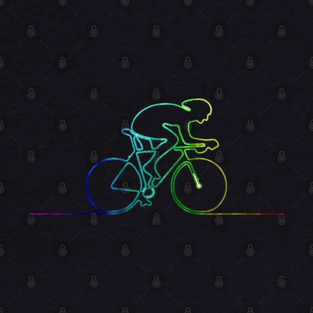 Cycling Rainbow Rider by inkstyl